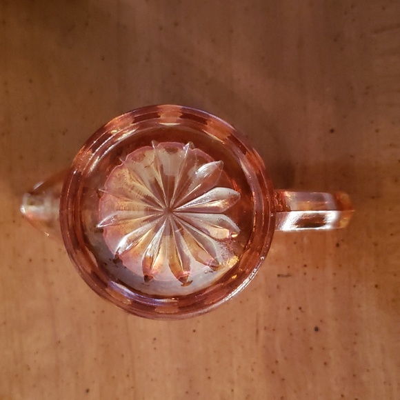 Vintage Carnival Glass Sowerby Split Diamond Marigold creamer EUC - Picture 4 of 9